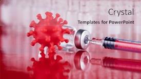  Presentation with epidemic - Presentation having virus-cells-epidemic-coronavirus-background background and a coral colored foreground