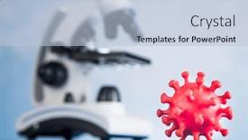  Presentation with epidemic - PPT theme enhanced with virus-cells-epidemic-coronavirus-background background and a light blue colored foreground