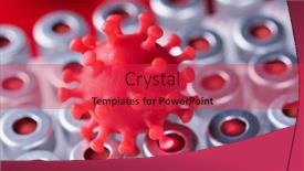  Presentation with virus - Slide set consisting of virus-close-up-sars-coronavirus background and a red colored foreground