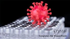  Presentation with virus - PPT theme having virus-close-up-sars-coronavirus background and a light blue colored foreground