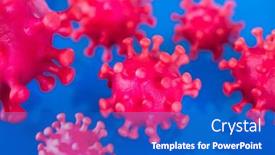  Presentation with virus - Slide set featuring virus-concept-of-medical-research background and a cobalt blue colored foreground