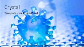  Presentation with medical virus - Slides consisting of virus-concept-of-medical-research background and a light blue colored foreground