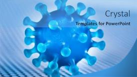  Presentation with medical virus - Slides with virus-concept-of-medical-research background and a  colored foreground