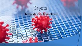  Presentation with medical virus - Slide set featuring virus-concept-of-medical-research background and a light blue colored foreground