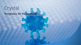  Presentation with medical virus - PPT theme enhanced with virus-concept-of-medical-research background and a light blue colored foreground