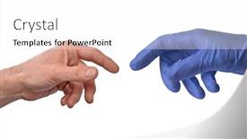  Presentation with virus disease - Amazing PPT theme having virus-disease-emergency-doctor-giving backdrop and a white colored foreground