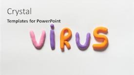 Presentation with virus - Presentation featuring virus-formed-of-vivid-plasticine background and a white colored foreground