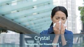  Presentation with city of phoenix - Amazing slide deck having virus green - young woman sneeze backdrop and a  colored foreground