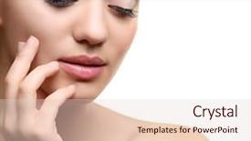  Presentation with indian woman bridal face - PPT theme with sensitivity - face of young woman background and a lemonade colored foreground