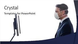  Presentation with virus komputer - Slide deck consisting of virus komputer - caucasian man cumputing computer wearing background and a white colored foreground