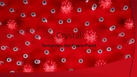  Presentation with medical virus - PPT theme enhanced with virus-pandemic-background-medical-health background and a crimson colored foreground