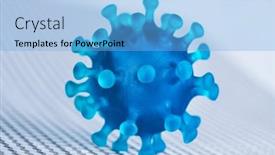  Presentation with virus - Presentation theme enhanced with virus-pandemic-background-medical-health background and a light blue colored foreground