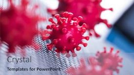  Presentation with medical virus - Slide set consisting of virus-pandemic-background-medical-health background and a light blue colored foreground