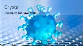  Presentation with medical virus - Slides enhanced with virus-pandemic-background-medical-health background and a light blue colored foreground