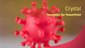  Presentation with virus - Presentation theme featuring virus-pandemic-background-medical-health background and a tawny brown colored foreground