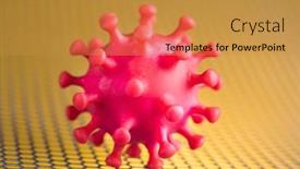  Presentation with medical virus - Slide set having virus-pandemic-background-medical-health background and a gold colored foreground