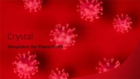  Presentation with medical virus - Slides with virus-pandemic-background-medical-health background and a crimson colored foreground