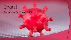 Presentation with medical virus - Theme consisting of virus-pandemic-background-medical-health background and a red colored foreground