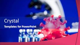  Presentation with medical virus - Theme with virus-pandemic-background-medical-health background and a royal blue colored foreground