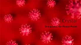  Presentation with medical virus - Slide set featuring virus-pandemic-background-medical-health background and a crimson colored foreground