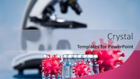  Presentation with medical virus - Slide set having virus-pandemic-background-medical-health background and a light blue colored foreground