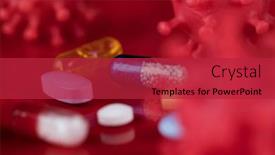  Presentation with medical virus - Slide deck having virus-pandemic-background-medical-health background and a red colored foreground