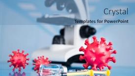  Presentation with medical virus - PPT layouts enhanced with virus-pandemic-background-medical-health background and a light blue colored foreground