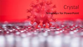  Presentation with medical virus - Presentation theme featuring virus-pandemic-background-medical-health background and a red colored foreground