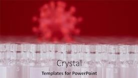  Presentation with medical virus - Presentation design with virus-pandemic-background-medical-health background and a light gray colored foreground