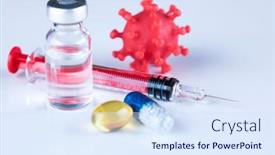  Presentation with medical virus - PPT theme consisting of virus-pandemic-background-medical-health background and a sky blue colored foreground