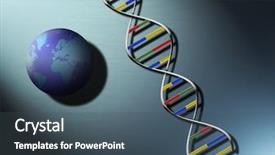  Presentation with dna - Presentation theme having virus sars - dna and the world background and a ocean colored foreground