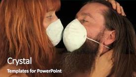  Presentation with image cardiovascular disease - Audience pleasing theme consisting of virus sars - striking image of 2 lovers backdrop and a tawny brown colored foreground