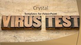  Presentation with covid - Colorful slide deck enhanced with virus-test-word-abstract backdrop and a lemonade colored foreground