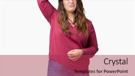  Presentation with common cold cough contagious virus - Presentation design enhanced with viruse - beautiful plus size young woman background and a red colored foreground
