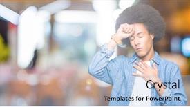  Presentation with flu virus - Slide set featuring viruse - young african american man background and a light blue colored foreground