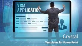  Presentation with application - Presentation with visa-application-concept-with-businessman background and a teal colored foreground
