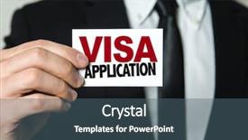  Presentation with application - Slide set consisting of visa application background and a ocean colored foreground