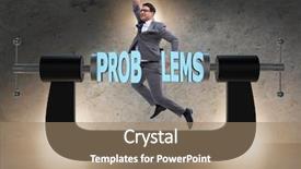  Presentation with challenge - PPT layouts consisting of vise grip - business problem and challenge concept background and a  colored foreground