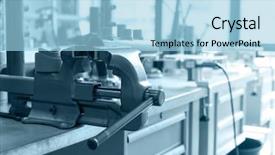  Presentation with bench vise - Beautiful slides featuring close up microchip and motherboard dark background backdrop and a wine colored foreground