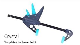  Presentation with wood tools - Audience pleasing presentation theme consisting of vise grip - joiner clamp wood tools isolated backdrop and a white colored foreground