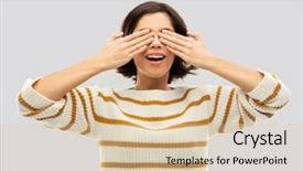  Presentation with young happy people smiling - Colorful PPT theme enhanced with vision and people concept - happy backdrop and a  colored foreground