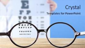  Presentation with vision - Presentation theme enhanced with vision concept eye glasses background and a light blue colored foreground