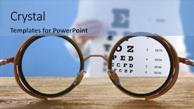  Presentation with vision - Colorful theme enhanced with vision concept eye glasses backdrop and a light blue colored foreground