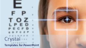  Presentation with correction - Theme consisting of vision-correction-optometry-and-people background and a sky blue colored foreground
