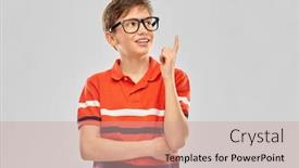  Presentation with polo - Slides featuring vision-education-and-school-concept background and a coral colored foreground