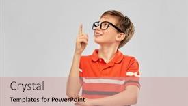  Presentation with education red - Presentation featuring vision-education-and-school-concept background and a coral colored foreground