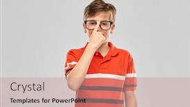  Presentation with polo - Cool new presentation design with vision-education-and-school-concept backdrop and a coral colored foreground