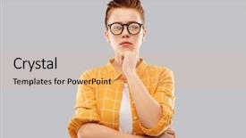  Presentation with education red - Beautiful presentation theme featuring vision education people concept - serious backdrop and a coral colored foreground