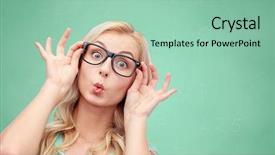  Presentation with fish people - Colorful slide set enhanced with vision education and people concept backdrop and a mint green colored foreground