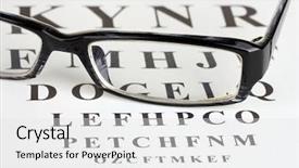  Presentation with eyesight - Presentation design with vision eye - eyesight test chart with glasses background and a white colored foreground